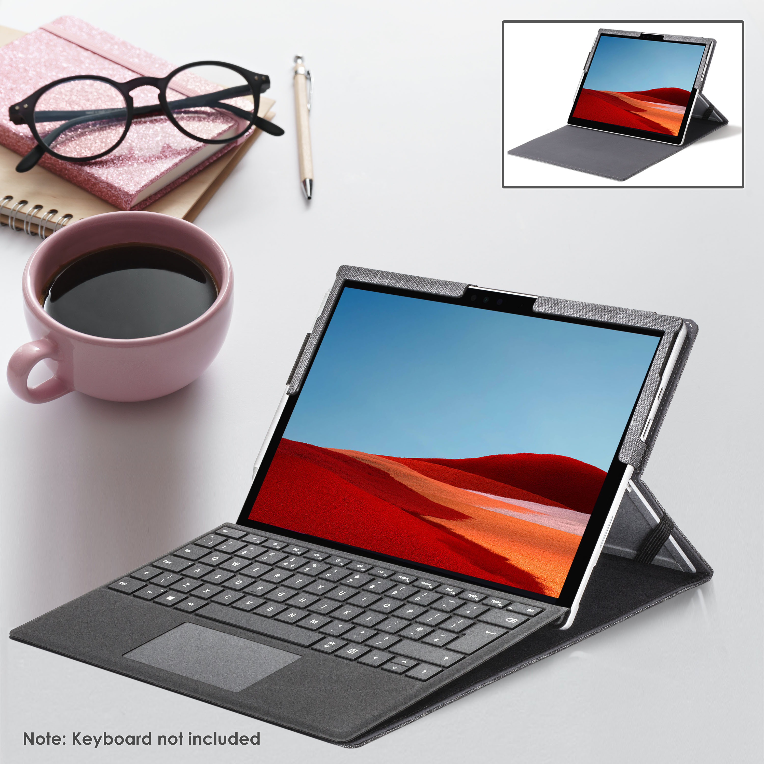 MICROSOFT SURFACE PRO X Case, Cover, Stand with Document Pocket £6.99